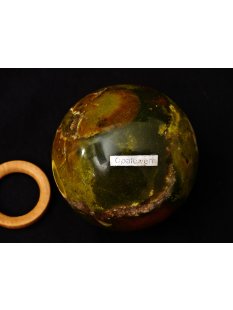 K100.18 Opal grün Kugel poliert Madagaskar 1423 g D...