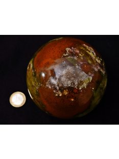 K100.18 Opal grün Kugel poliert Madagaskar 1423 g D 100 mm