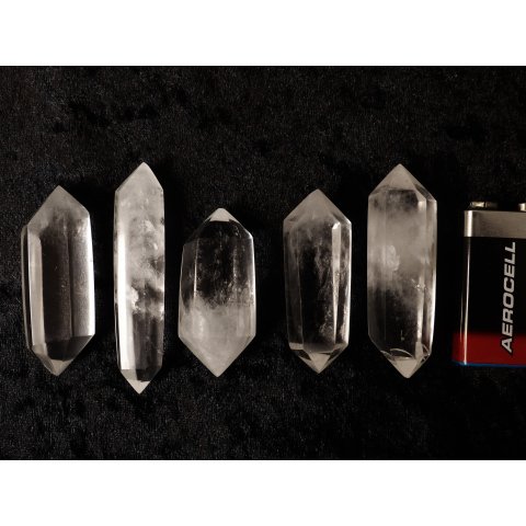 1 Stück aus Lot Bergkristall Prismen Doppelender Madagaskar 1A Qualität  10 - 30 g L 15 - 25 mm