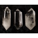 1 Stück aus Lot Bergkristall Prismen Doppelender Madagaskar 1A Qualität 51 - 70 g, L 55 - 95 g