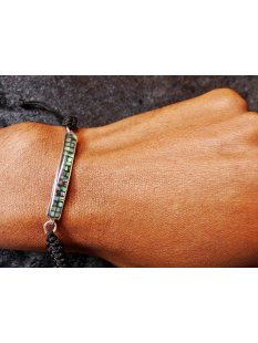 Perlmutt Armband echte Abalone in Stahl = Code E