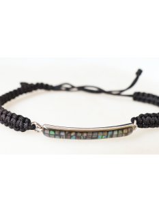 Perlmutt Armband echte Abalone in Stahl = Code E