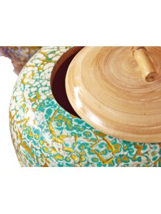 Vietnam Bambus Dose Bonglu  mit Eierschalen belegt H: 25 cm = Code I