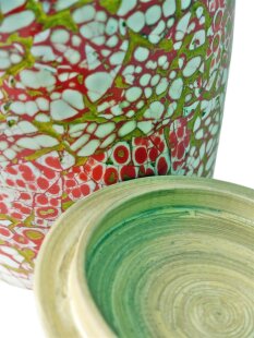 Vietnam Bambus Dose Bonglu  mit Eierschalen belegt H: 25 cm = Code I