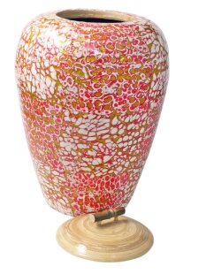 Vietnam Bambus Dose Bonglu  mit Eierschalen belegt H: 25 cm = Code I