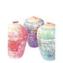 Vietnam Bambus Dose Bonglu  mit Eierschalen belegt H: 25 cm = Code I