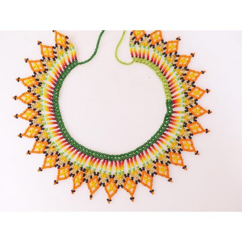 Embera Glasperlenschmuck Kette im Boho-Ibiza Stil No.04 = 45 cm