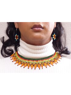 Embera Glasperlenschmuck Kette im Boho-Ibiza Stil No.04 = 45 cm