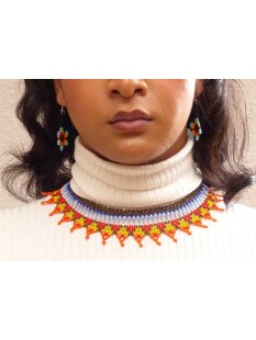 Embera Glasperlenschmuck Kette im Boho-Ibiza Stil No.05 = 45 cm
