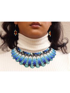 Embera Glasperlenschmuck Kette im Boho-Ibiza Stil No.08 = 45 cm