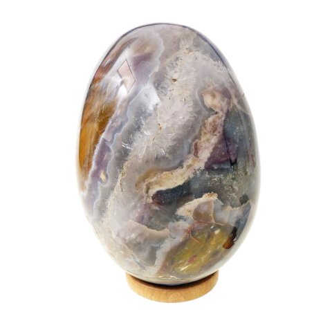 JaEi07 Skulptur Ei polychromer Madagaskar Jaspis 140 mm 1778 g