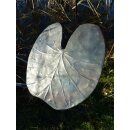 Garten Deko Skulptur Blech Blatt, mattschwarz, groß,  auf Stiel steckbar  D: 40 cm