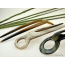 1x Horn Haarnadel. doppelte Zinken 15 cm Lochgriff = Code B