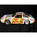 Buick Skyhawk aus gelb blauen Werbedosen M 1:10  Länge ca. 56 cm