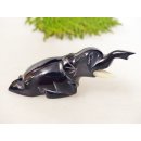 Hornfigur Elefant schwarz poliert 8 cm = Code B
